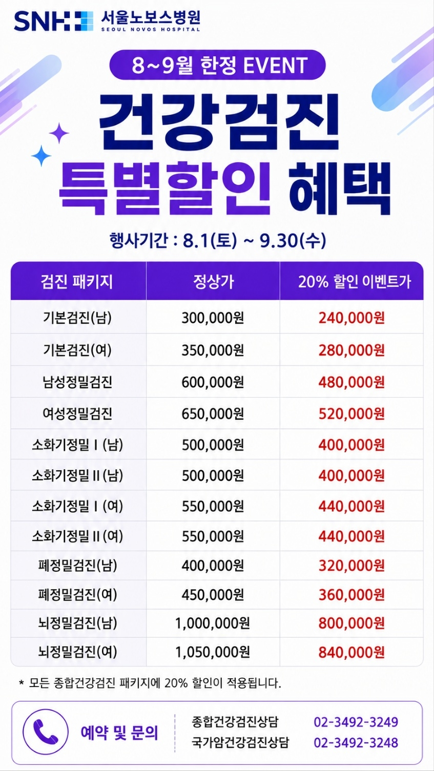 건강검진 활인이벤트